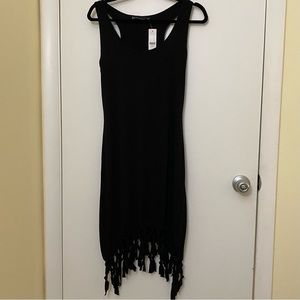 NY&C Black Dress with Fringes, Size XS NWT